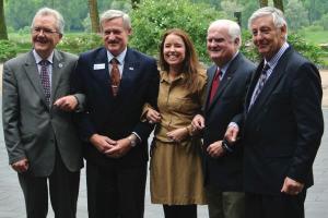 The WPO Executive, from left: outgoing VP Gordon Stewart, Pierre Pienaar,  Luciana Pellegrino, Tom Schneider and Keith Pearson.